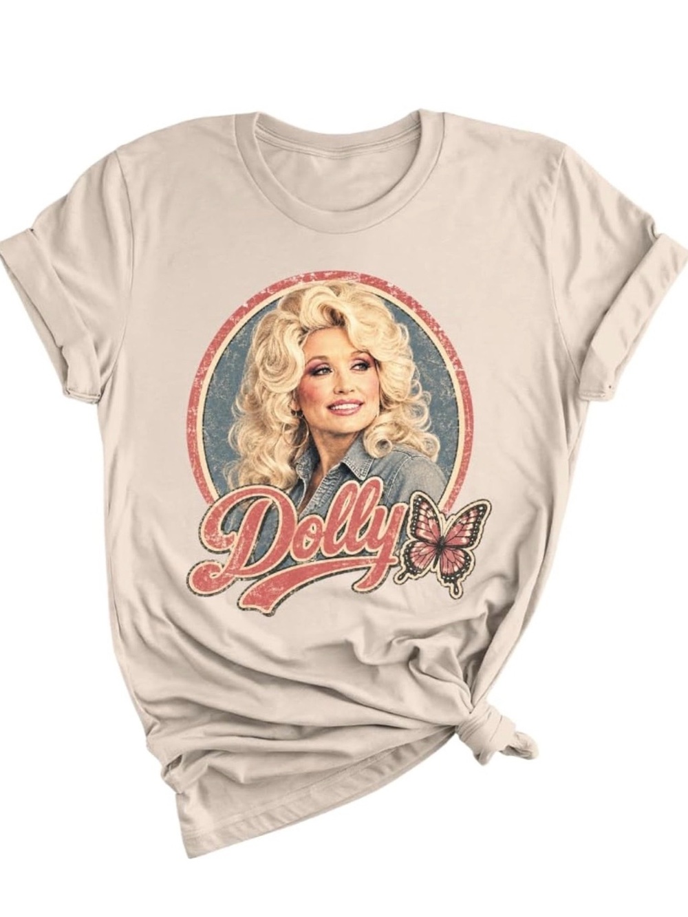 Dolly Legend Parton Shirt for Women, Memorial Butterfly Retro Country Music Tee